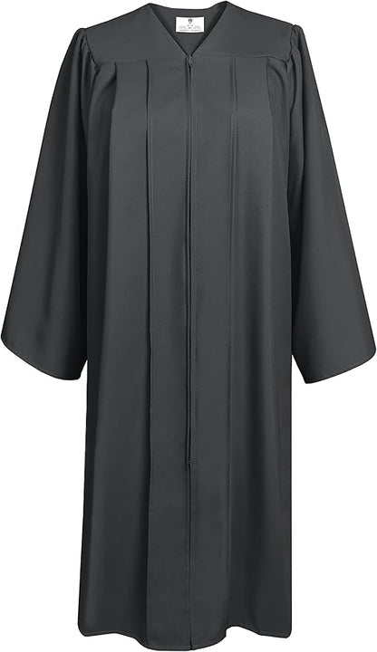GradPlaza Matte Choir Robe for Church Baptism Officiant Confirmation Costume,Graduation Gown for School,Judge Pastor Robes