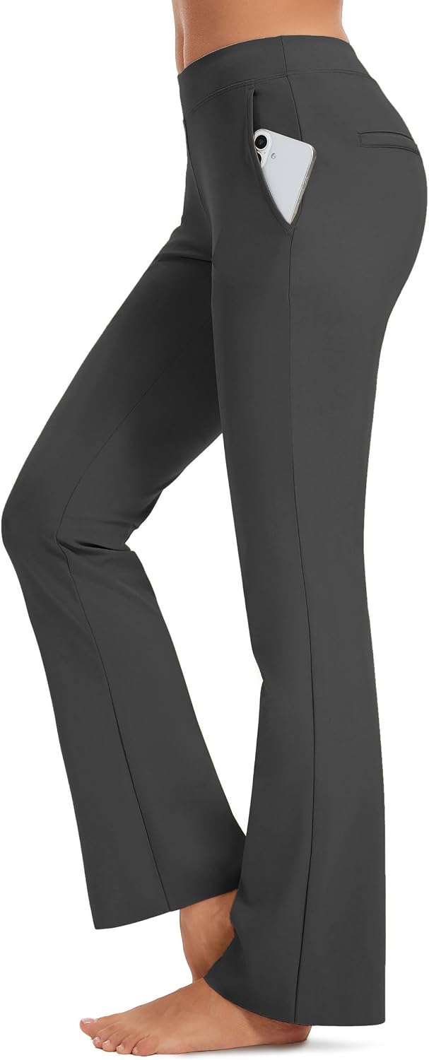 Safort 31" 34" Women Bootcut Yoga Tall Dress Pants Flare Long Trousers Work Stretchy Business Casual Slacks Pockets