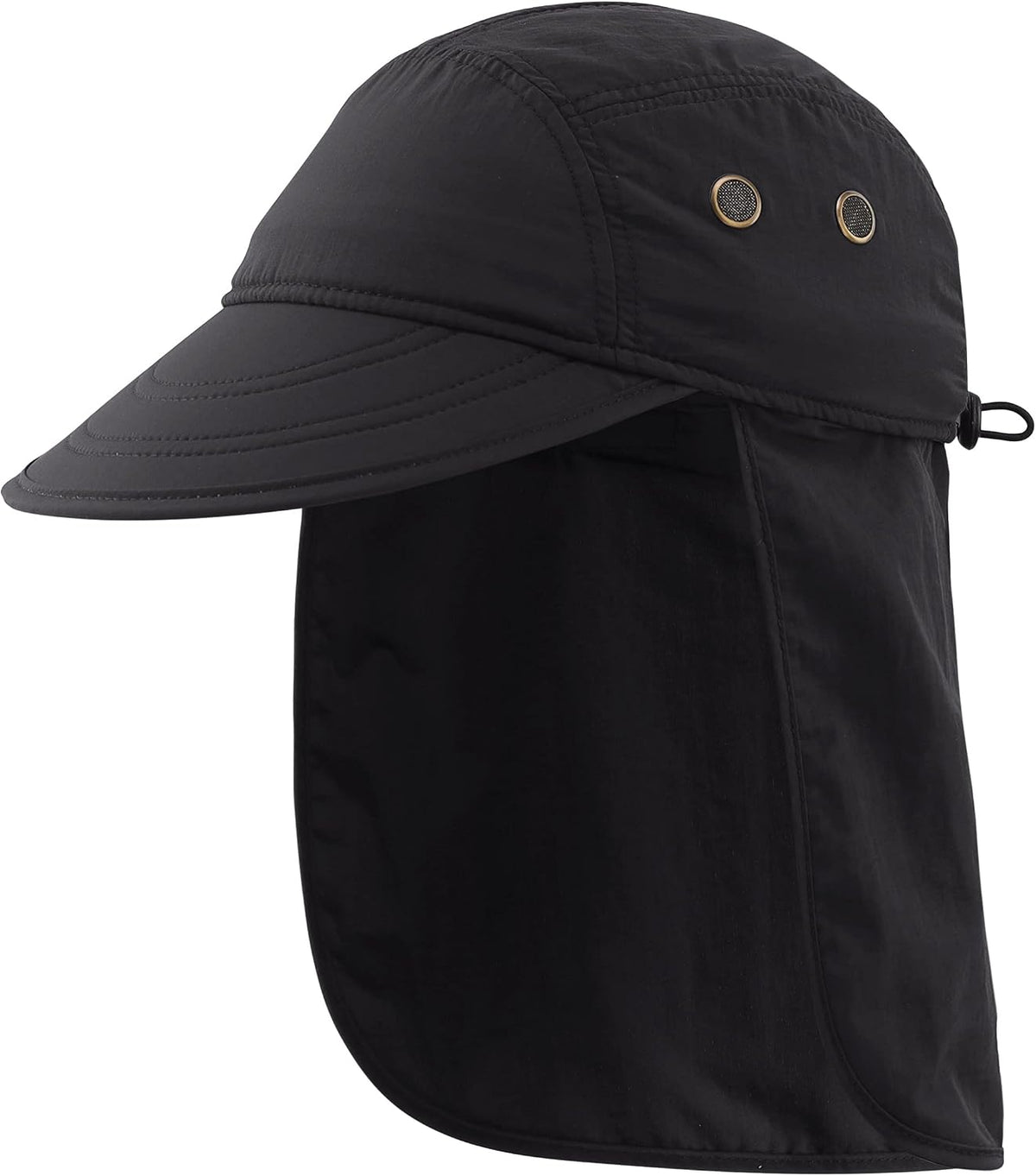 Connectyle Mens Foldable UV Protection Sun Hat with Removable Neck Flap Outdoor Adventure Sun Cap for Fishing Hiking Safari