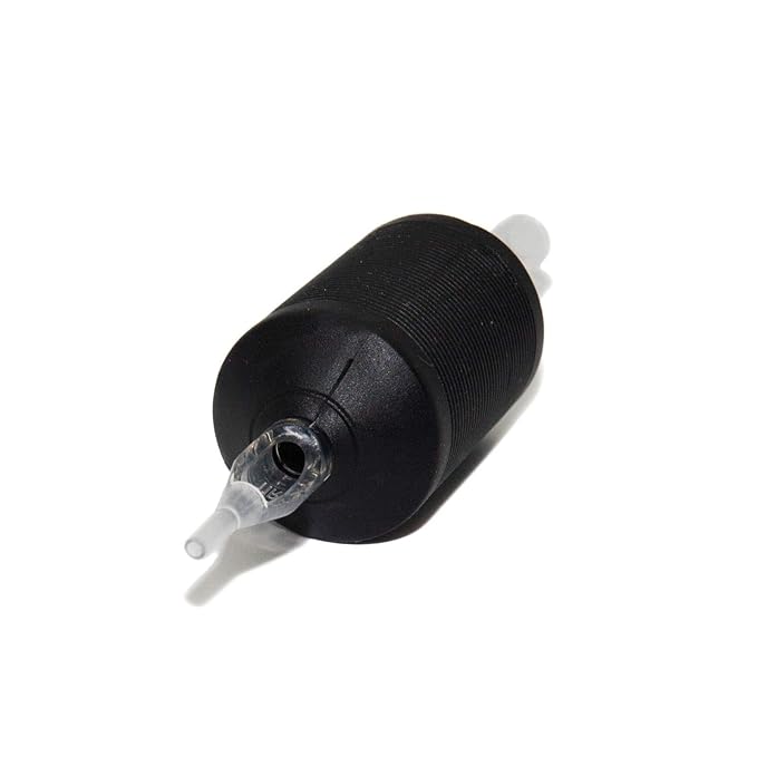VORTEX - 1.25 Inch Soft Silicone Disposable Tube Grips, Black Color, with Clear Long Tips, 15 Count (9M)