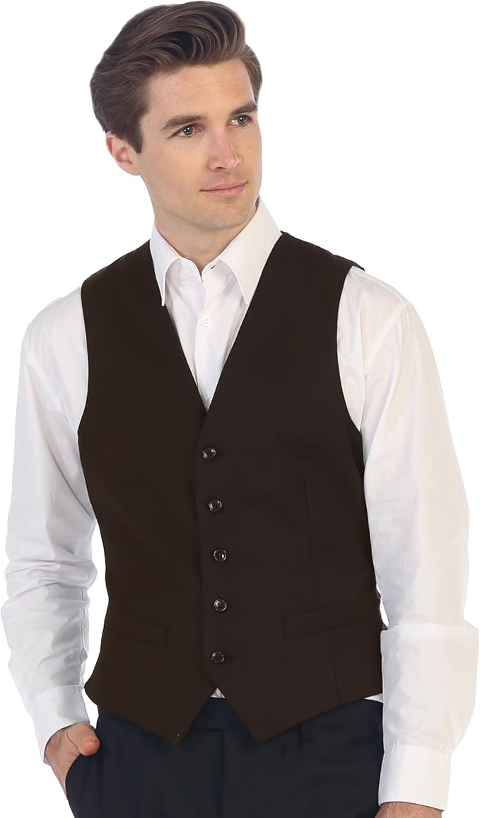 Gioberti Men's Formal Suit Vest Fit for Business or Casual Dress