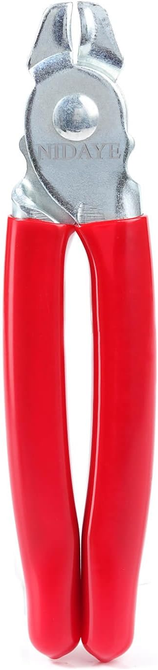 Straight Hog Ring Pliers Kit  Auto Upholstery Installation Tool for BungeeShock CordsAnimal Pet CagesBaggingTrapsSausage CasingMeat bagsFencingRailing by NIDAYE (Rings Not Included)
