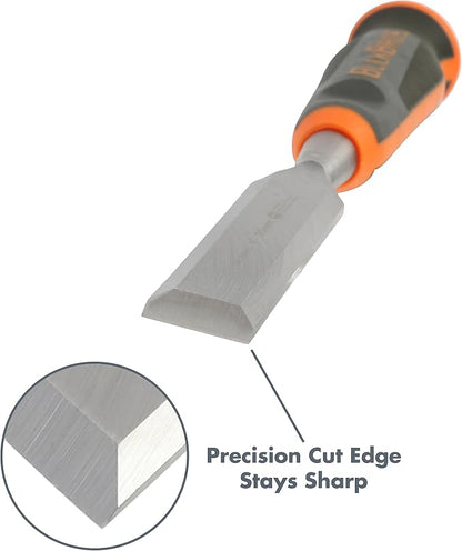 74716 Comfort Grip Wood Chisel – 1" (25MM), Carpentry Chisel, Beveled Edge