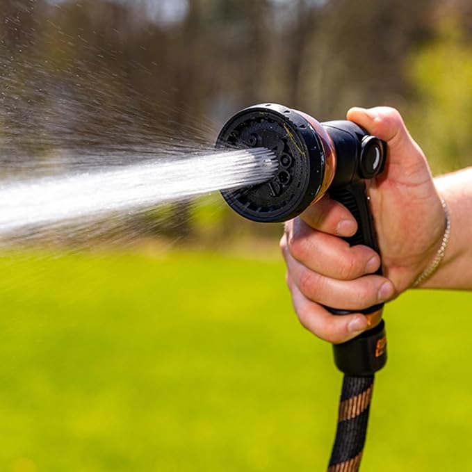 Pocket Hose Copper Bullet Spray Nozzle Infused with Copper, AS-SEEN-ON-TV, 10 Spray Patterns, Easy Thumb Control On-Off Valve, Lead Free, Design