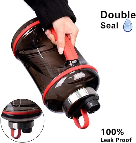0.9 Gallon Water Bottle Sports Water Jugs Robust 108oz Large Reusable Water Bottles Leak Proof Motivational Plastic Drinking Container for Sport Travel Camping Outdoor