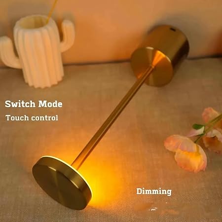 Night Light Modern Dimmable Touch Control Table Lamp 3 Color Night Light USB Rechargeable for Restaurant Hotel Bar Bedside Decor Atmosphere Lights(Black)