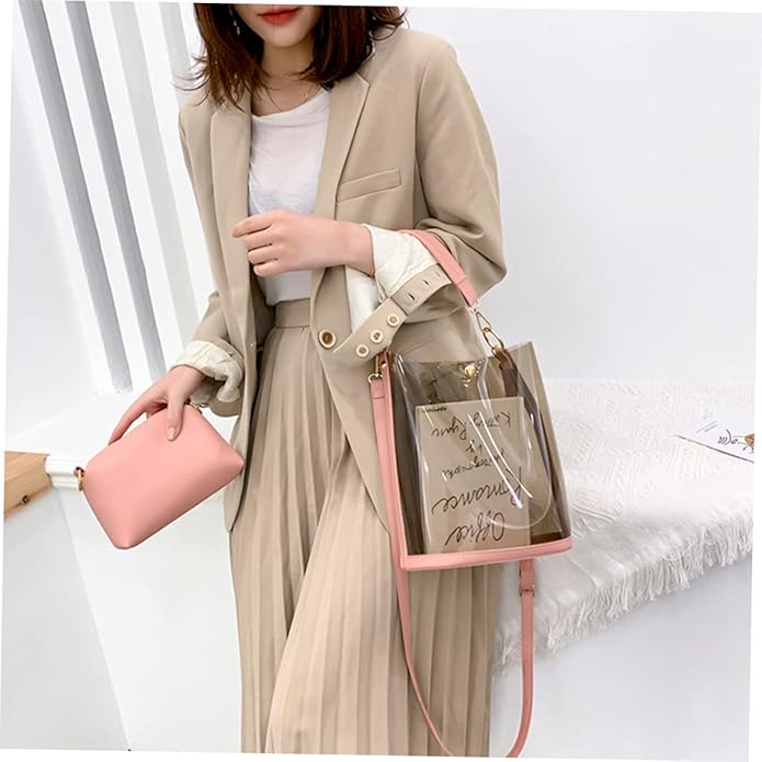 1 crossbody bucket bag for travel, women's bag, tolitree bag, travel barrel bag, handbag, handbag, chain bag, tennis bag, travel bag, pink color,