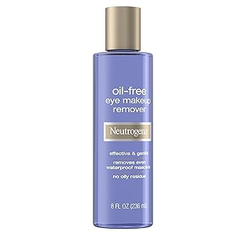 Neutrogena Oil-Free Eye Makeup Remover & Cleanser, Gentle & Non-Greasy Makeup Remover for Waterproof Mascara, 8 fl. Oz, 2 Pack