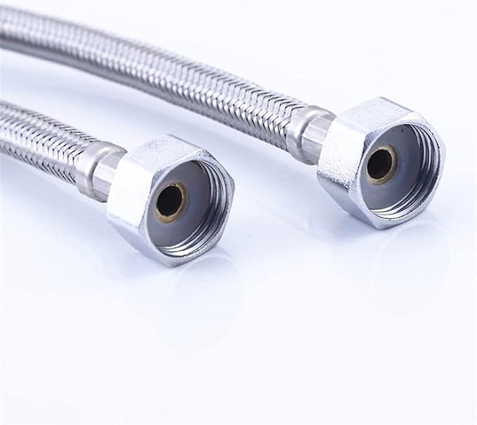 Shower Head Hose 2 pcsSet Faucet Hose Kitchen Basin Mixer Tap Braided Valve Water Hose Connector Adaptor Water Inlet Hose Accessorices Hardware Extension Tubes (Length : 80CM)