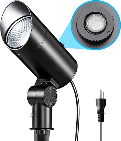 SUNVIE 30W Spot Lights Outdoor 5000K Dusk to Dawn Flag Pole Light 120V Plug in Landscape Spotlight with Photocell Sensor Ultra Bright Bullet LED Spotlight for Yard Garden Tree Statue
