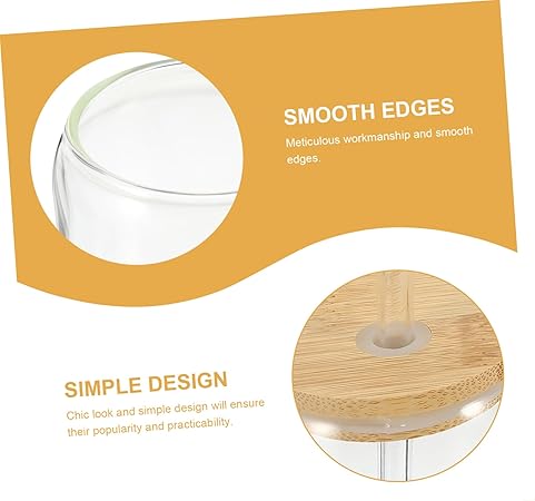 Travel with Glass Coffee Cup Iced Coffee Tumbler with Lid and Straw Bubble Tea Cups for On-the-go