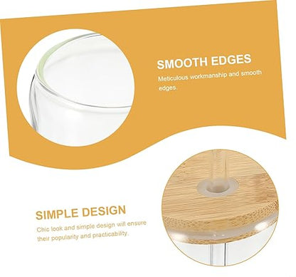 Travel with Glass Coffee Cup Iced Coffee Tumbler with Lid and Straw Bubble Tea Cups for On-the-go