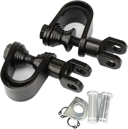 Shift Rod Motorcycle Floor Boards 25MM 32MM Mount Footrests Footpegs Fit For Harley Fit For Honda Fit For Yamahaa Touring Fit For Softail Universal(Black Clamps)