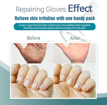 Epielle Intensive Repairing Hand Masks (Gloves-6pk) for Dry Hands Spa Masks | Coconut Oil + Milk Extract + Hyaluronic Acid | Skincare Gifts | Skincare Party Favors, Mother's Day Gifts