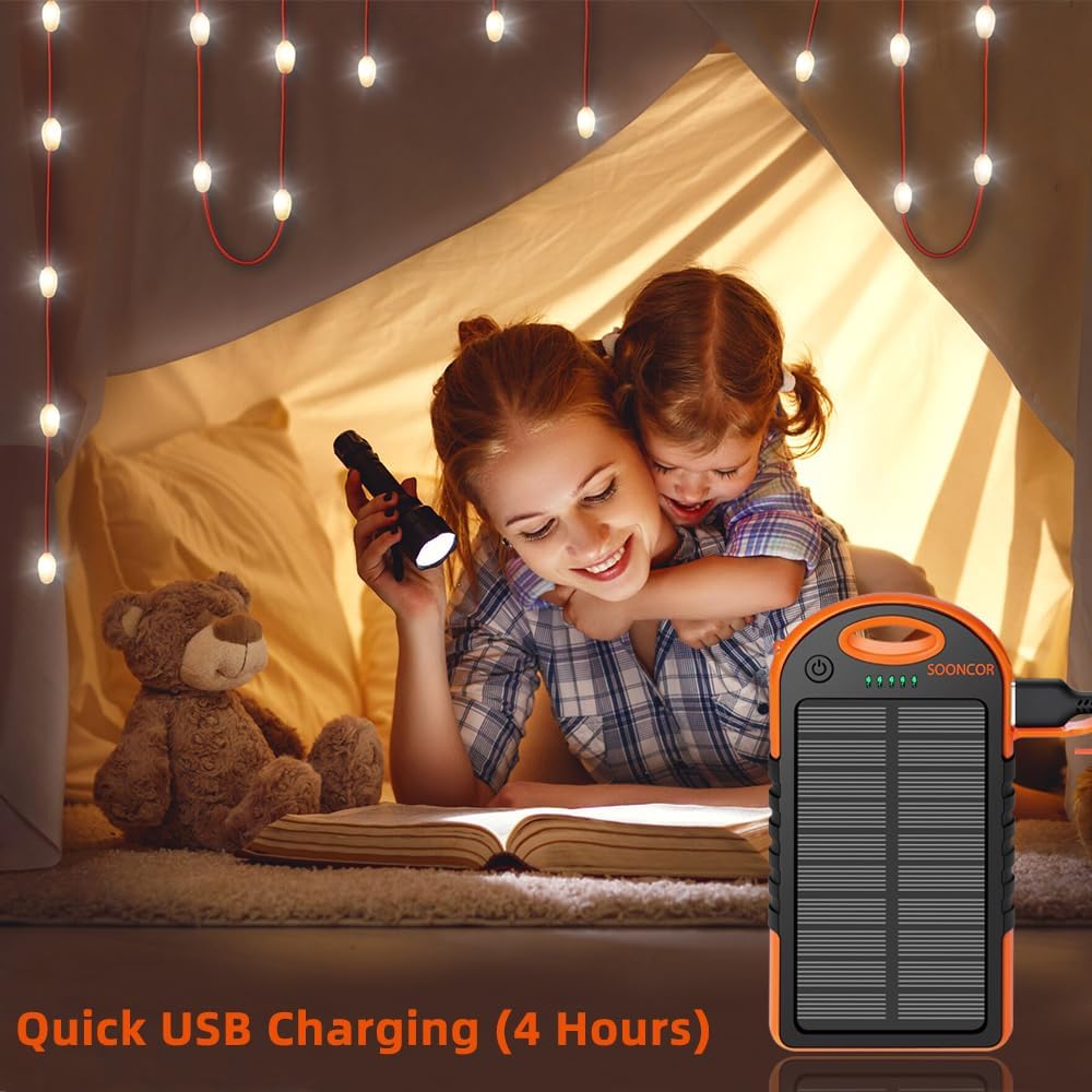 String Lights Indoor Outdoor with Solar Panel Charger Waterproof Rechargeable 12 LEDs Detachable 20FT Long of 7 Lighting Modes for Bedroom Wall Decoration Camping Hiking and Garden Tree. (Green color)