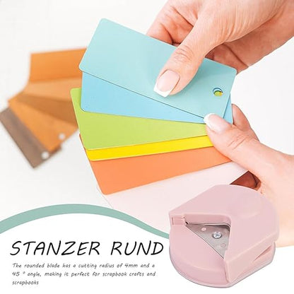Corner Round Edge Cutter Rounding Tool for Paper Crafts, Paper Cutting, and Edge Shaping, Round Corner Multifunctional for Card Making and Scrapbookin Punches and Crafts (Pink)