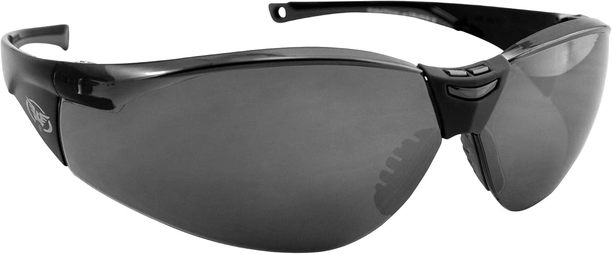 Global Vision Cruisin Safety Glasses Black Frame & Flash Mirror Lens Purple Frame & Lens