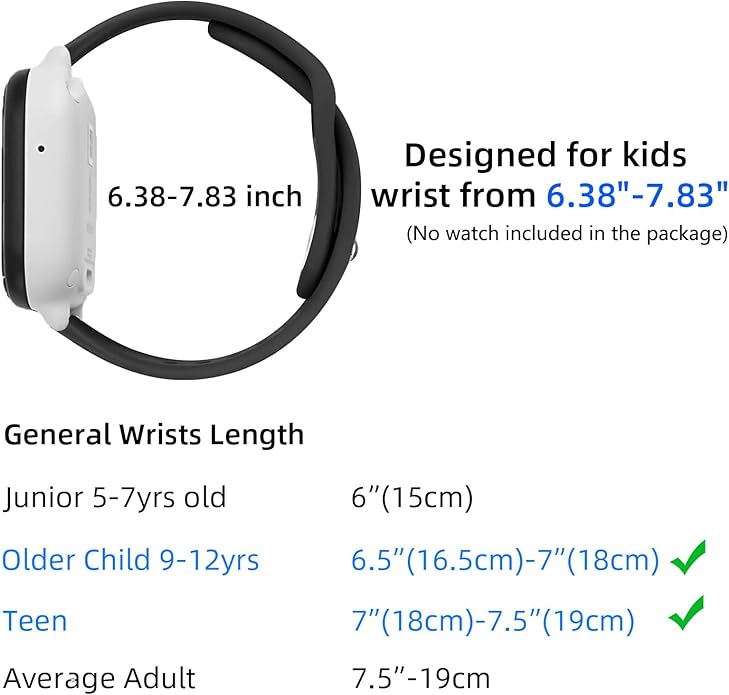 NewJourney Silicone Bands Compatible with AT&T amiGO Jr Watch, Gabb/Gizmo Watch 3/2/1, 20mm Soft Silicone Sport Replacement Bands
