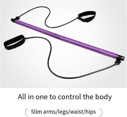Stretched Fusion Pilates Bar, Pilates Stretched Fusion Bar, Stretchedfusion Multi-functional Pilates Bar, Pilates Stretched Fusion Bar, Multifunctional Pilates Bar Stretched Fusion for Home-Purple