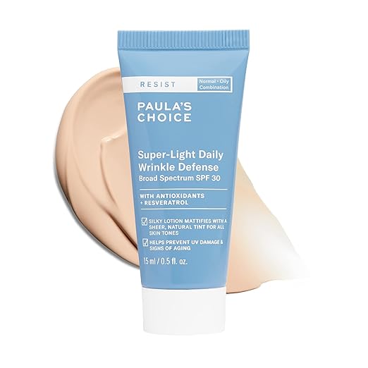 Paula's Choice RESIST Super-Light Daily Wrinkle Defense SPF 30 Matte Tinted Face Moisturizer, UVA  UVB Protection, Mineral Sunscreen for Oily Skin, Fragrance-Free  Paraben-Free