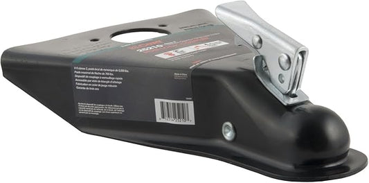 CURT 25210 Black A-Frame Trailer Coupler, 2-Inch Hitch Ball, 5,000 lbs, GLOSS BLACK POWDER COAT