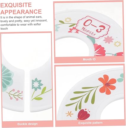6pcs Baby Clothes Size Dividers Round Plastic Hanger Separation Circle for Boys and
