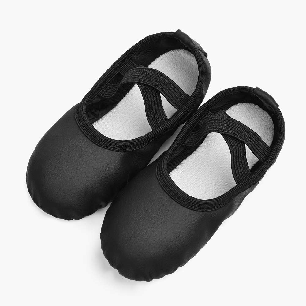 Stelle Ballet Shoes for Girls Boys Close-Fit PU Professional Dance Slippers for Toddler/Little Kid/Big Kid