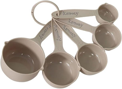 TULTU Personalized Customized 5-Piece Measuring Cup Spoon Set Professional Plastic Measuring Cup Multi-Purpose Coffee Spoon Children's Milk Powder Spoon Suitable for Every Family