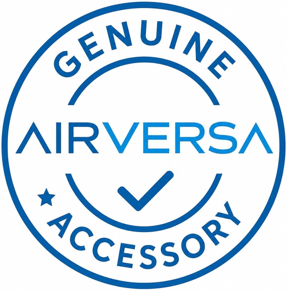 Airversa Replacement Nozzle Set, Flat Mirror Top, 20 mL, Black Glass Bottle, Compatible with Airversa AN6, ANZ, AN8, ANX, ADX, Easy Bottom-Push Release Design