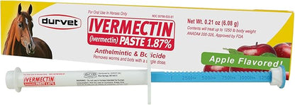 Ivermectin Paste Dewormer - 6.08g dose  1.87-Apple flavored