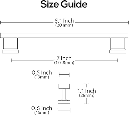 Alzassbg 5 Pack Matt Gold Cabinet Pulls, 7 Inch(177.8mm) Hole Centers Kitchen Cabinet Handles for Cabinets and Drawers AL3061MGP