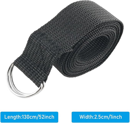 2PCS Black Flag Football Belts Web Football Belt Long Belt D Ring Belts for Men Women Young Boys Kids Girls Football Flag
