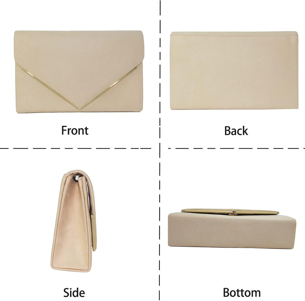 Evening Bags Women Clutch Purse Small Cute Classic Envelop Crossbody Handbag for Formal Wedding Party with Detachable Chain