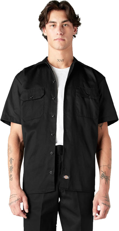 MenТs Short Sleeve Work Shirt Ц Durable Twill Button Down Shirts for Men, Lightweight Uniform for Daily Wear