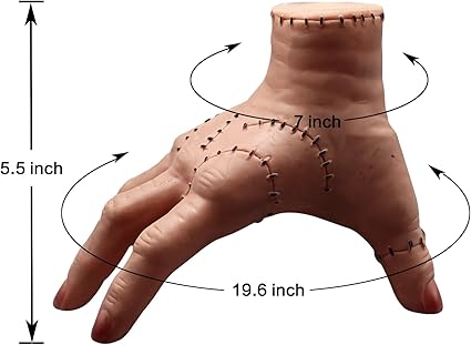 Wednesday Addams Family Hand Props, Halloween Cosplay Hand by Addams Family, Cosplay Hand Scary Props Decorations Gift for Family