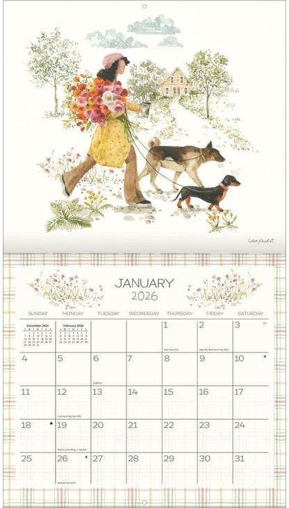 Lang, Blissful Moments 2026 Wall Calendar by Lisa Audit, 13.4'' X 12'', 12-Month Calendar with Stapled Binding