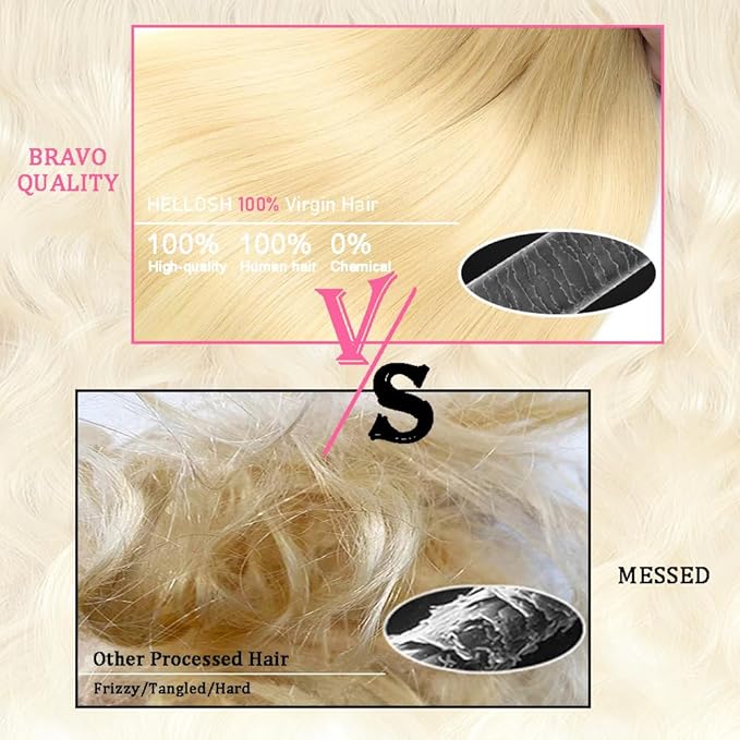 613 Bundles Human Hair 26 Inch Straight Blonde Human Hair Bundles 100 Unprocessed 12A Brazilian Virgin Human Hair Bundles 1 Blonde Bundle 100G 613 Quick Weave Bundles