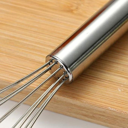 Silicone Whisk, 1 Pack Colorful Mini Silicone Stainless Steel Whisks for Cooking, Kitchen Egg Beater for Blending Stirring Baking Beating 10 INCH