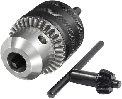1.5-13mm Capacity Drill Chuck, 1/2-20UNF Mount Impact Driver Bits Chuck Conversion 1/4" Hex Shank Quick Connect Change Adapter Converter with Chuck Key