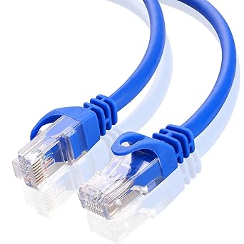 CAT 6 Ethernet Cable 25 FT, Indoor High-Speed 10Gbps Snagless Long CAT6 25 FT Ethernet Cable for Internet, Router, Modem, Computer, PlayStation, Xbox, POE Camera, Printer - (Blue, 25 Feet)