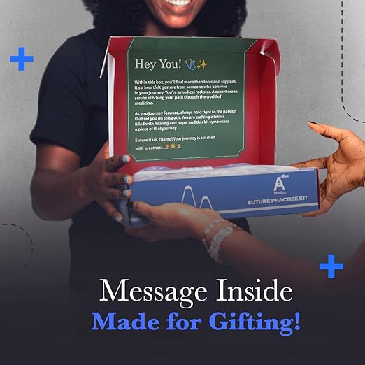 Complete Suture Practice Kit for Medical Students wHow-to Suture HD Video Course, Suture Training Manual  Carryall Case. All-in-One A Plus Medics kit incl. Suture Practice pad. (Education Use Only)