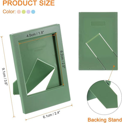 uxcell 5 Pcs Mini Picture Frames 2.4 x 3.6 Inch Rectangle Small Picture Photo Frame Holder for Tabletop Display Photos Paintings Landscape Posters Artwork, Multicolor