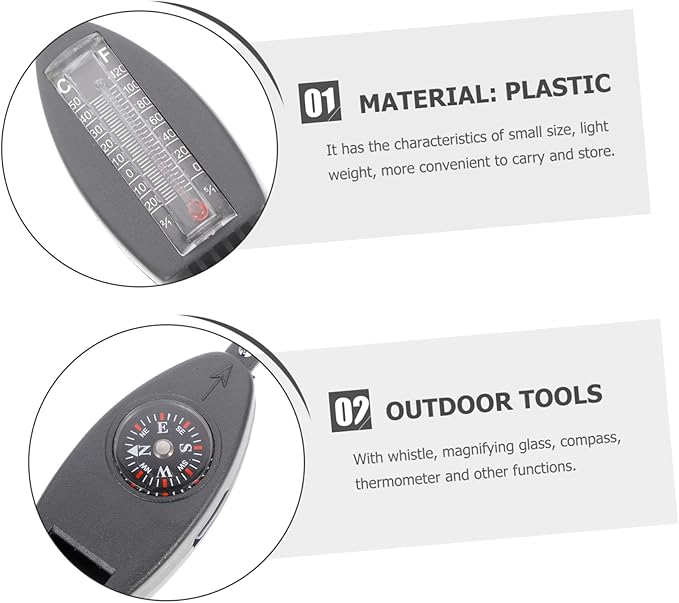 Yardwe Whistle Compass Map Reading Compass Hiking Whistle Compass Whistle Safety Whistle Mini Compass Camping Whistle Backpack Keychain Whistle Keychain Survive Plastic Travel Pocket