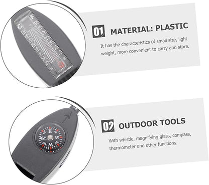 Yardwe Whistle Compass Map Reading Compass Hiking Whistle Compass Whistle Safety Whistle Mini Compass Camping Whistle Backpack Keychain Whistle Keychain Survive Plastic Travel Pocket