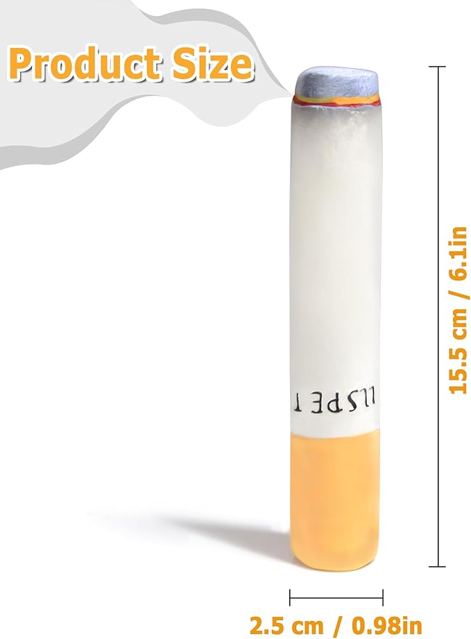 Cigarettes Cigar Squeaky Dog Toys, Latex Interactive Funny Weed Cigar Imitation Dog Chew Toys for Teething Puppy,Small and Medium Breeds