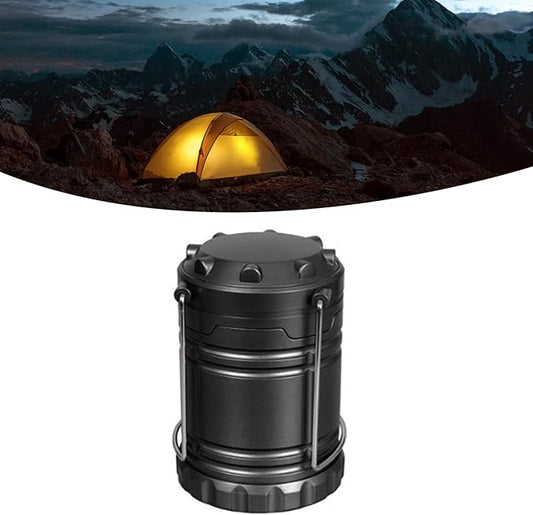 VINGVO Battery Operated Lights, Stainless Steel Two Lighting Modes Flashlights Rechargeable Lamp Camping Lantern Emergency Light with Hanging Handle for Hiking Camping Fishing