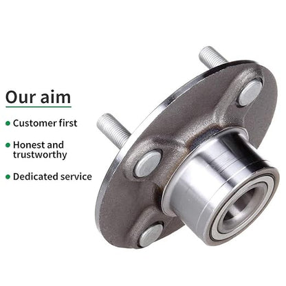 HICKS 512303 Rear Wheel Bearing Wheel Hub Assembly fit for 2000-2006 Nissan Sentra, 4 Lugs