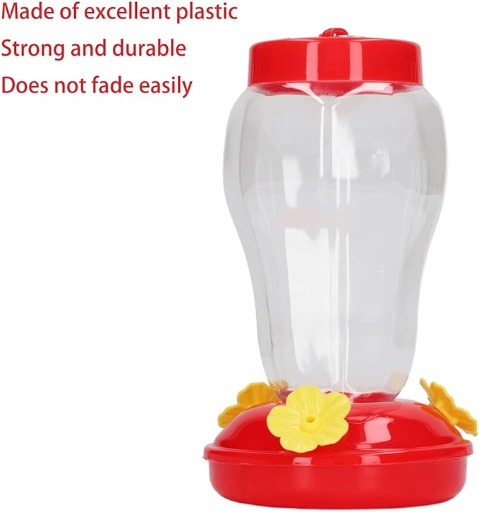 Outdoor Hummingbird Feeder Iron Hook 3 Flower Ports Hanging Hummingbird Feeder for Countyard (Style 1)