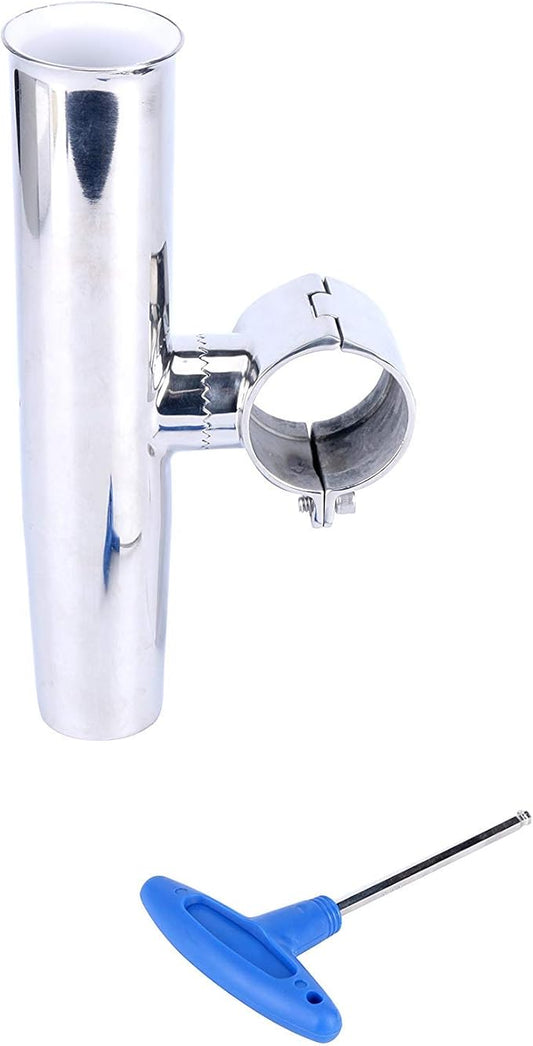 Amarine Made 2 Pack of Stainless Steel Tournament Style Rod Holder,Transom Mounted,Wall Mounted,Top Mounted - Angle Adjustable for Rail 1-58" to 2"