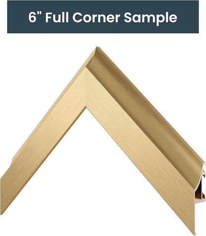 Frame My TV Deco TV Frames Alloy Scoop - Pale Gold Bezel Compatible ONLY with Samsung The Frame TV and Pro (32", Fits 2021-2025)